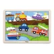 Puzzle in cadru de lemn Viga Toys Transport, 16 elemente foto
