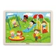 Puzzle in cadru de lemn Viga Toys Parcul de Distractii, 16 elemente foto