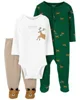 Carter's Set 3 piese Pantaloni, body si pijama Cerb foto