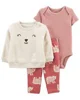 Carter's Set 3 piese Bluza, body si pantaloni Ursulet foto