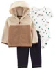 Carter's Комплект 3 в 1 - кофта с капюшоном, боди и штаны