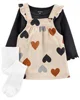 Carter's Set 3 piese Sarafan, bluza si ciorapei Inimioare foto