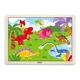 Puzzle in cadru de lemn Viga Toys Dinozauri, 24 elemente foto