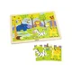 Puzzle in cadru de lemn Viga Toys Animale, 24 elemente