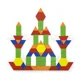 Set de blocuri geometrice pentru constructie din lemn Viga Toys, 250 piese foto