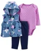 Carter's Set 3 piese Vesta, body si pantaloni Flori foto