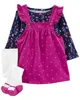 Carter's Set 3 piese Sarafan, bluza si ciorapei Buline