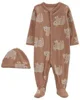 Carter's Set 2 piese Pijama si caciulita Urs foto