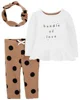Carter's Set 3 piese Pantaloni, bluza si bentita Buline foto