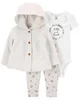 Carter's Set 3 piese Cardigan, body si pantaloni Flori foto