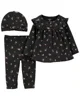 Carter's Set 3 piese Pantaloni, bluza si caciulita Flori foto