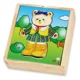 Set de joc din puzzle de lemn Viga Toys Garderoba Ursoaica