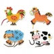 Jucarie educativa cu siret din lemn Viga Toys Animalele de la ferma foto