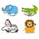 Jucarie educativa cu soret din lemn Viga Toys Animalele salbatice