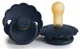 Suzeta rotunda din latex FRIGG Daisy Dark Navy (0-6 luni)