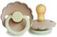 Suzeta rotunda din latex FRIGG Daisy Croissant Night (0-6 luni)