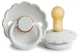 Suzeta rotunda din latex FRIGG Daisy Bright White (0-6 luni) foto
