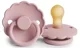 Suzeta rotunda din latex FRIGG Daisy Baby Pink (6-18 luni)
