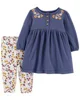 Carter's Set 2 piese Rochita si pantaloni Flori foto
