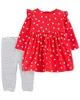 Carter's Set 2 piese Rochita si pantaloni Inimioare foto