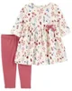 Carter's Set 2 piese Rochita si pantaloni Flori foto