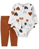 Carter's Set 2 piese Body si pantaloni Inimioare foto