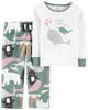Carter's Set 2 piese Pijama bumbac si fleece Narval foto