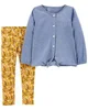 Carter's Set 2 piese Pantaloni si Bluza cu nod foto