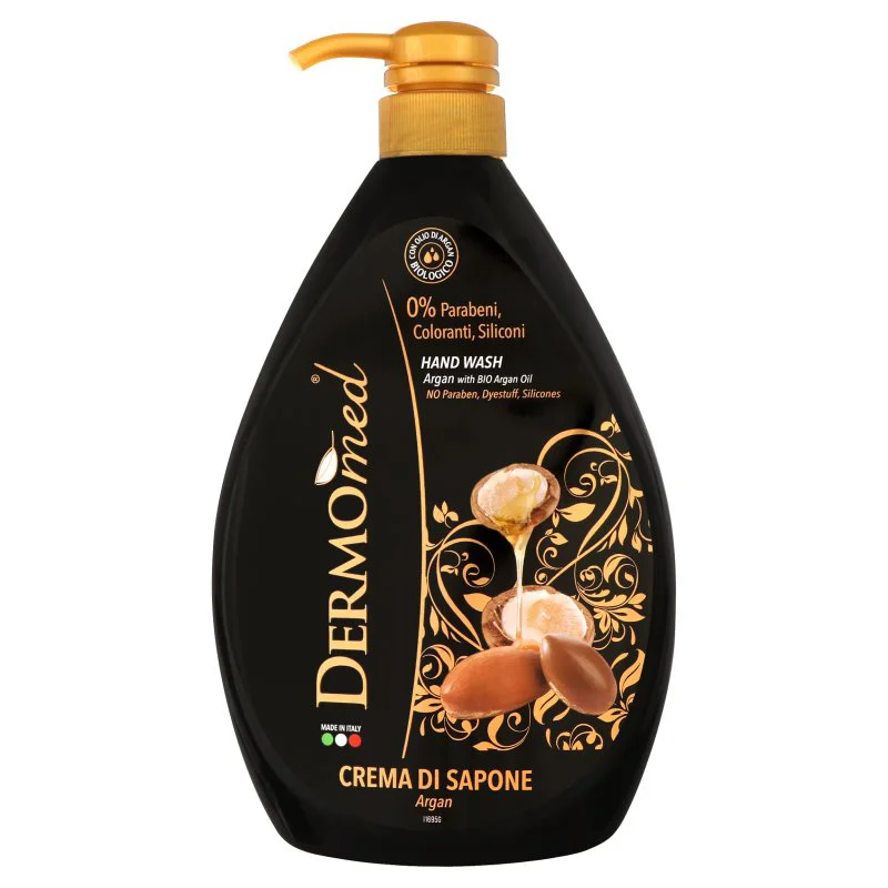 Sapun-crema lichid Dermomed Argan Oil cu dozator, 1000 ml