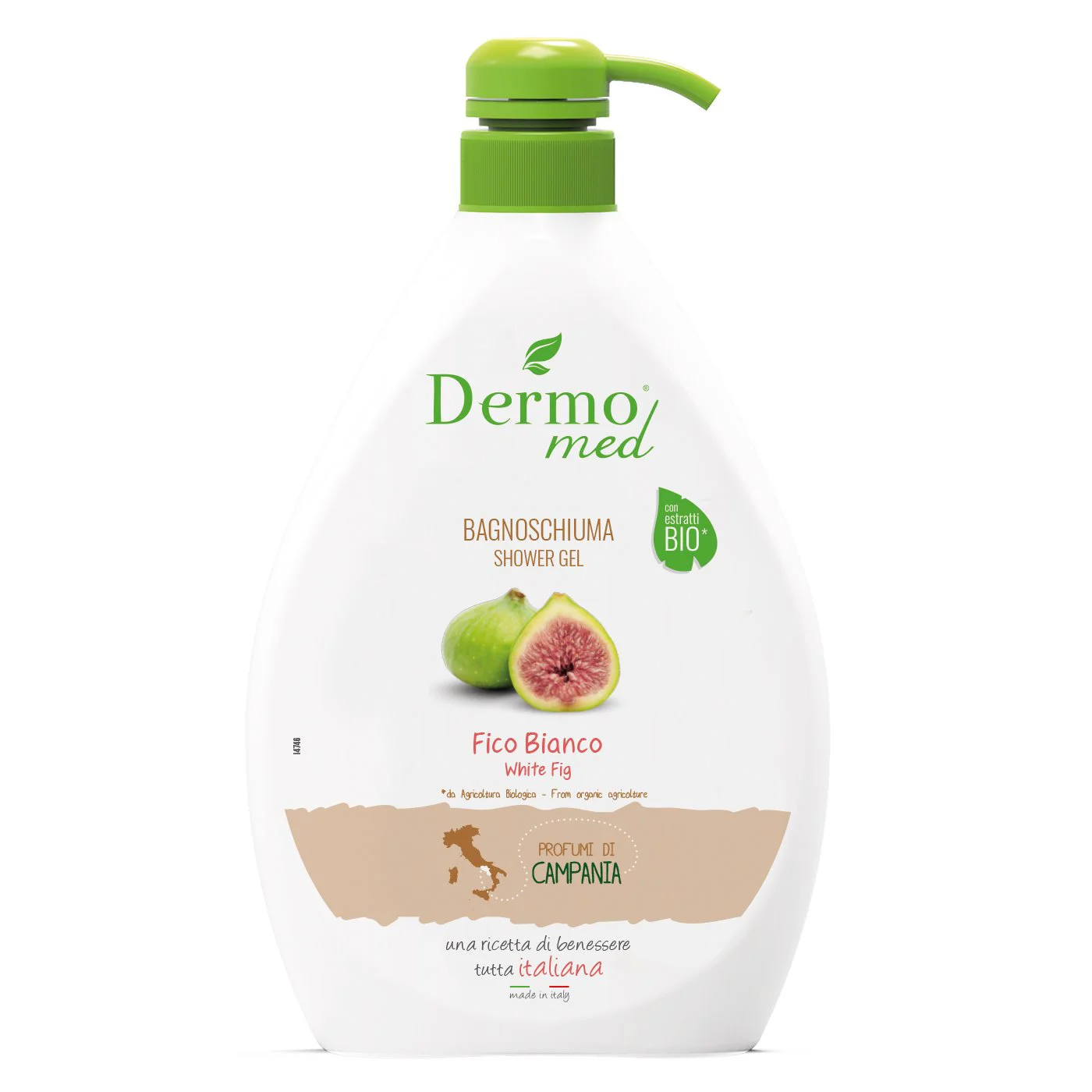 Гель для душа Dermomed Bio Инжир с дозатором,  1000 мл