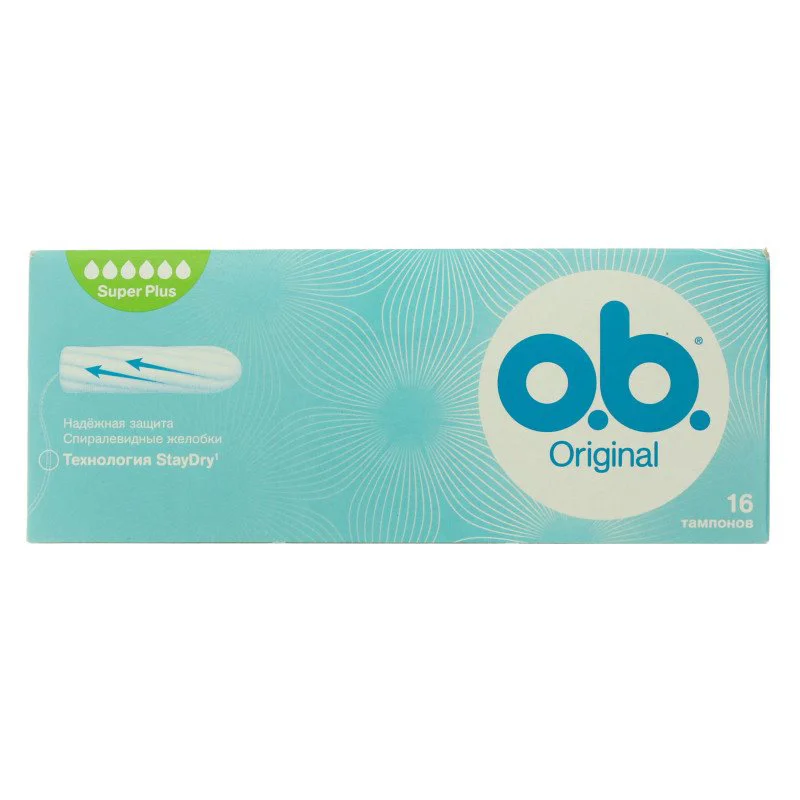 Tampoane OB Original Super Plus (6 picaturi), 16 buc.