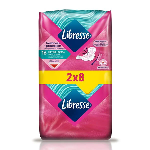 Гигиенические прокладки Libresse Freshness & Protection Ultra Long, 16 шт.