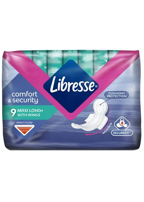 Absorbante Libresse Comfort & Security Maxi Long, 9 buc.