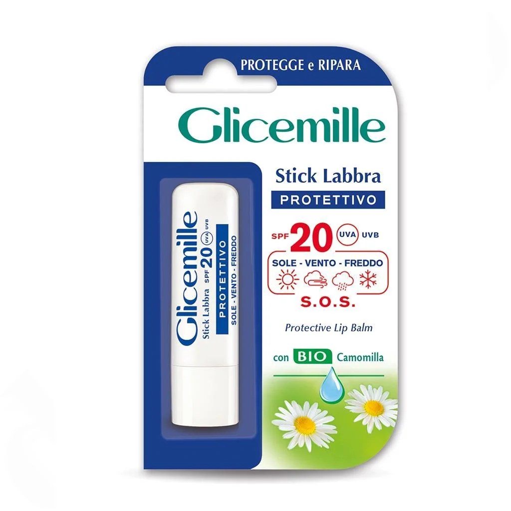 Защитный бальзам для губ Glicemille с органическими экстрактами ромашки SPF 20, 5,5 мл