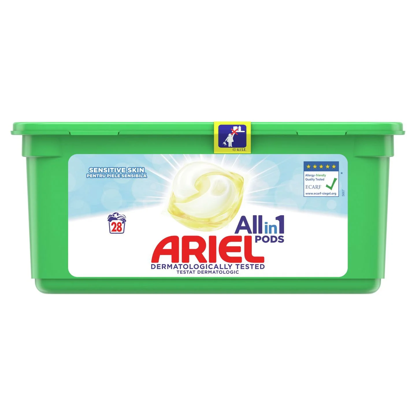 Detergent capsule Ariel Pods Sensitive, 28 spalari