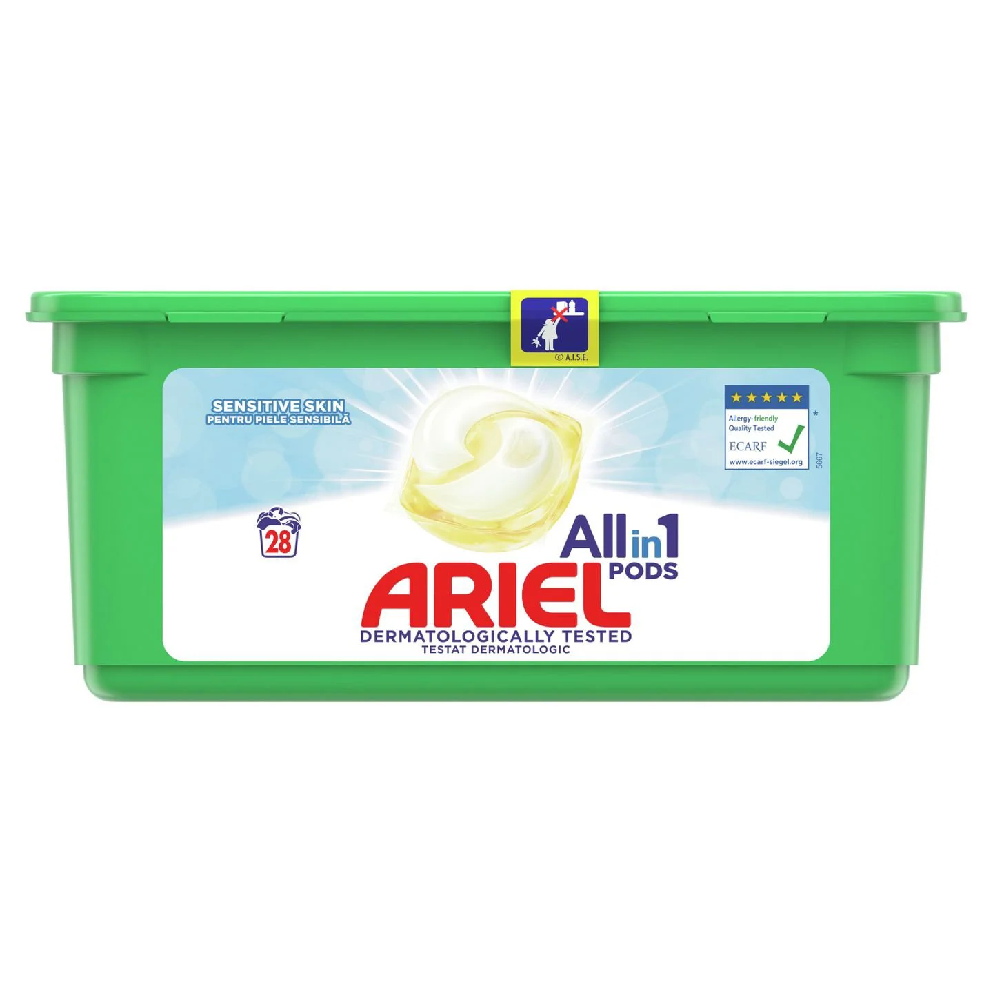 Капсулы для стирки Ariel Pods Sensitive, 28шт.
