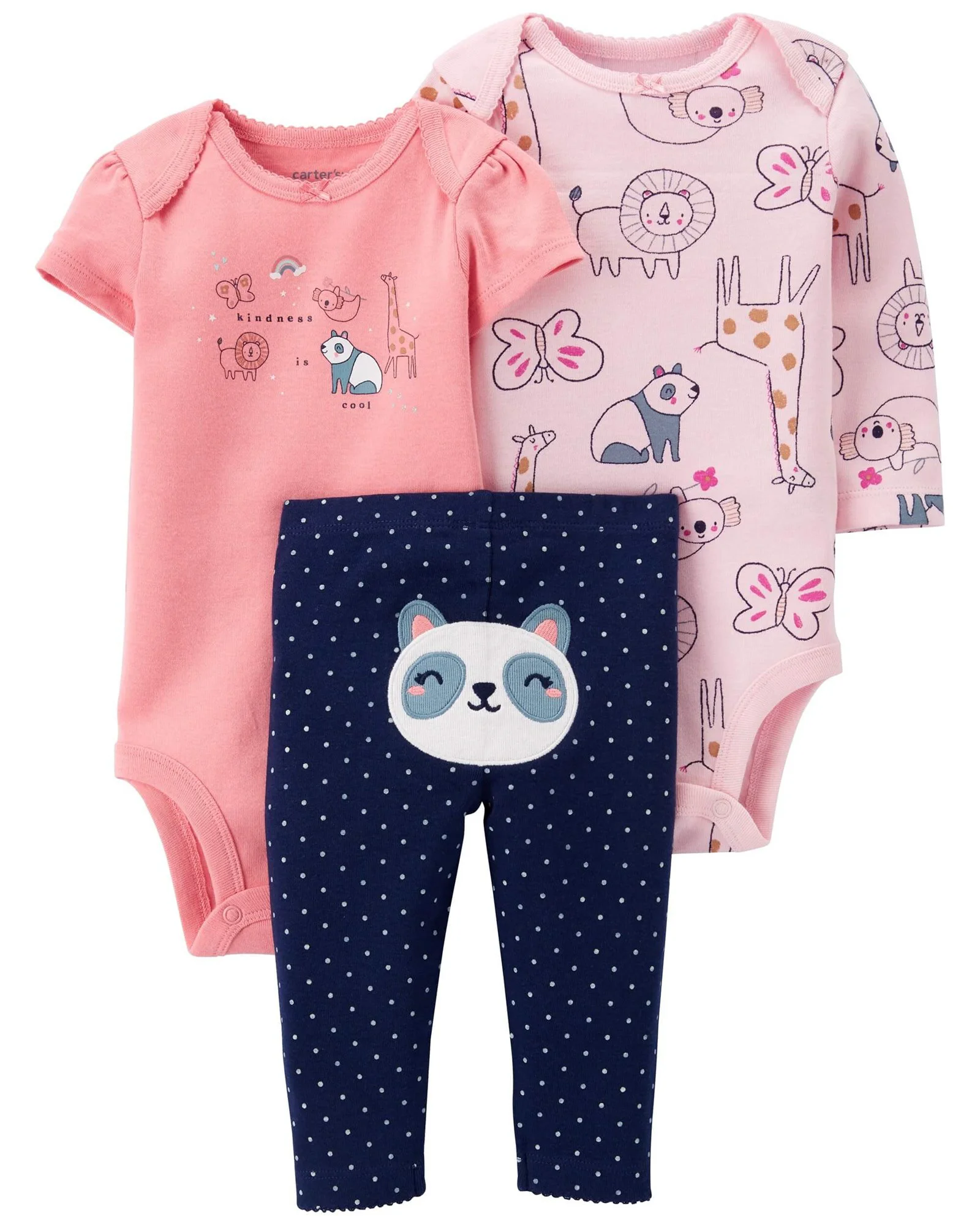 Carter's Set 3 piese Pantaloni si 2 body Panda