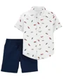 Carter's Set 2 piese Camasa si pantaloni scurti Masini foto
