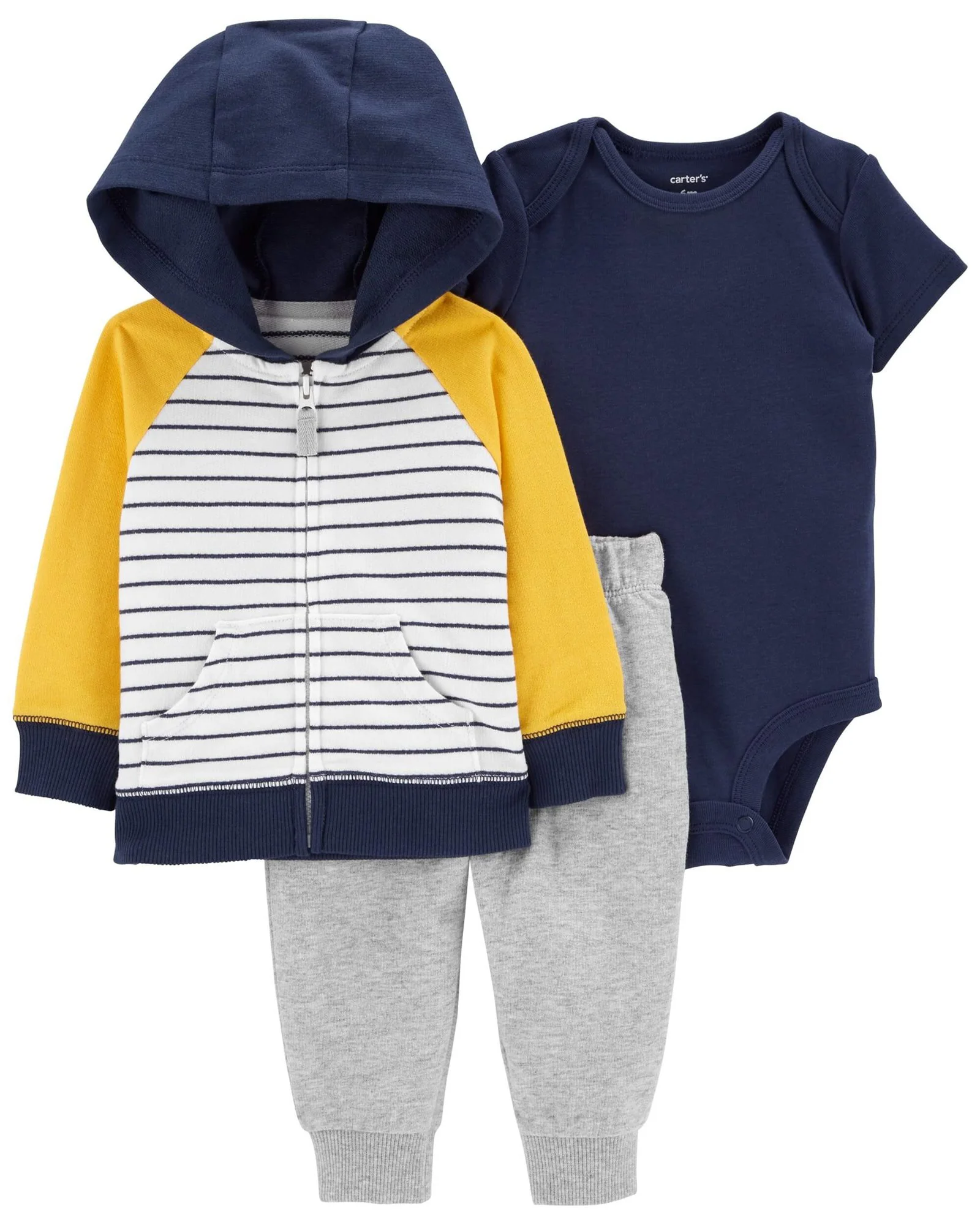 Carter's Set 3 piese Hanorac, body si pantaloni Colorblock foto