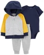 Carter's Set 3 piese Hanorac, body si pantaloni Colorblock foto