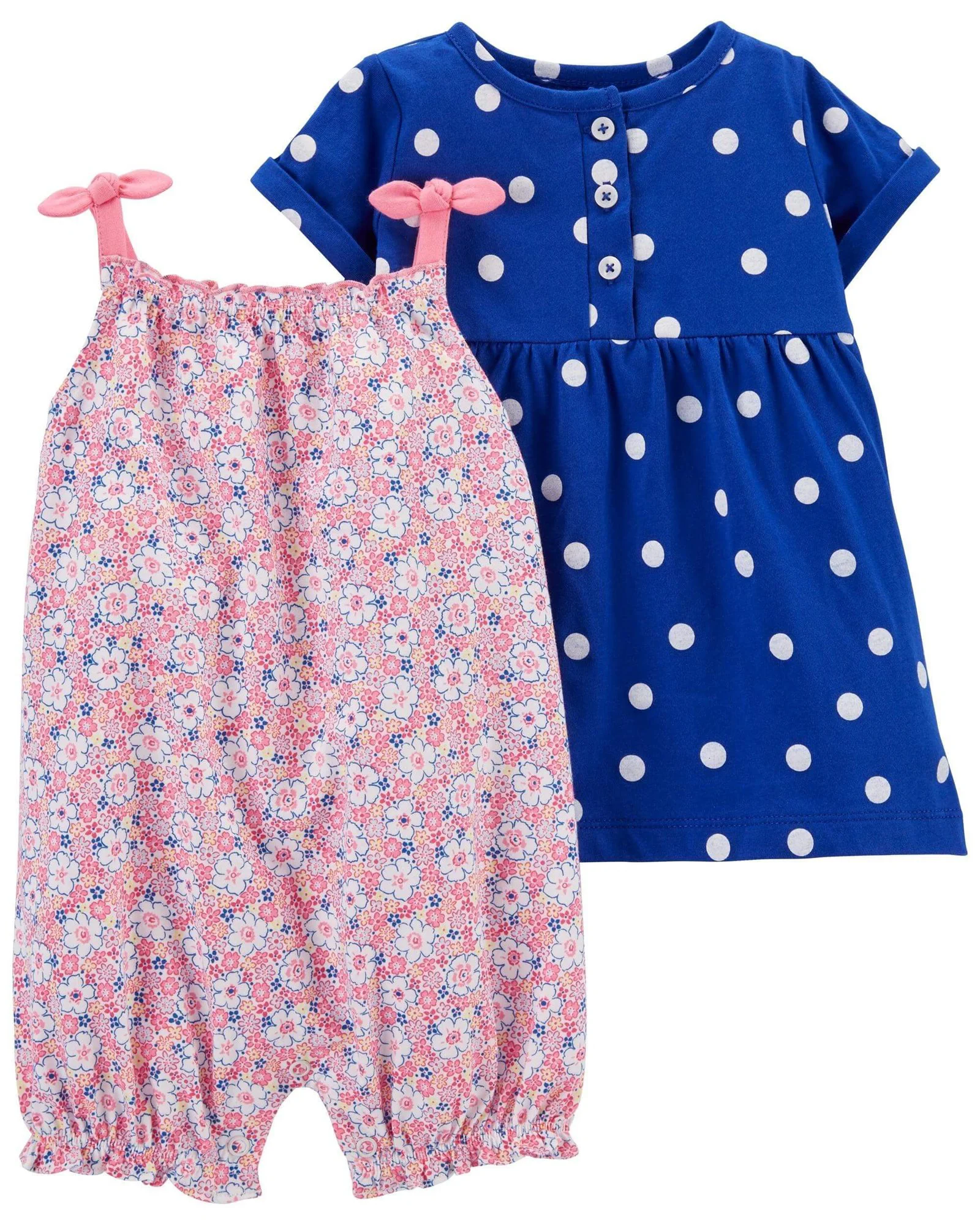 Carter's Set 2 piese Salopeta si rochita Flori foto