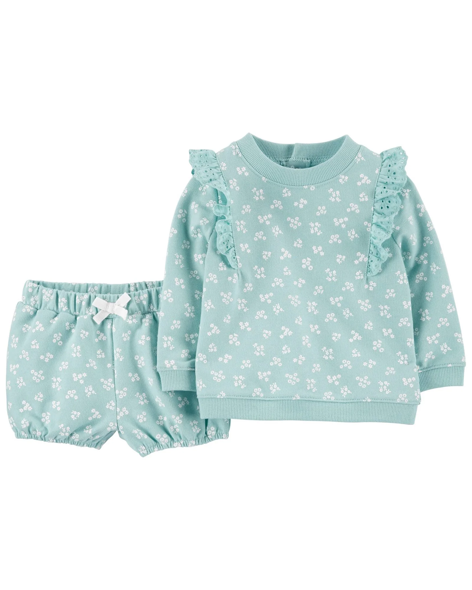 Carter's Set 2 piese Hanorac si pantaloni scurti Flori foto