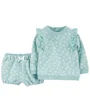 Carter's Set 2 piese Hanorac si pantaloni scurti Flori