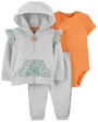 Carter's Комплект 3 в 1 - кофта с капюшоном, боди и штаны foto
