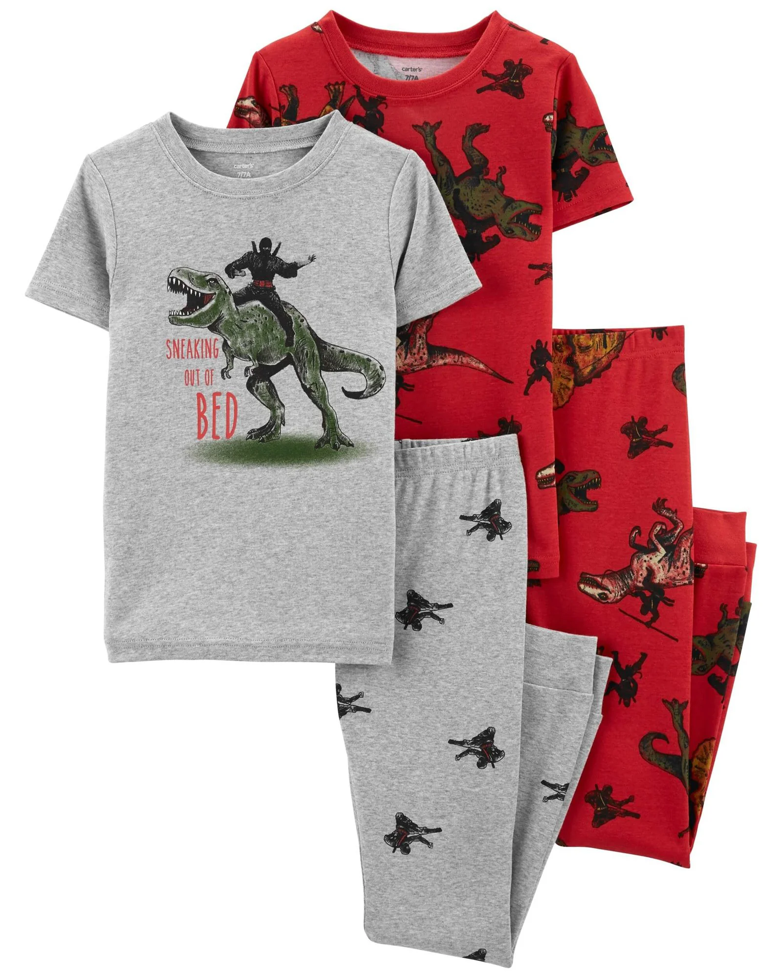 Carter's Set 2 pijamale Dinozaur foto