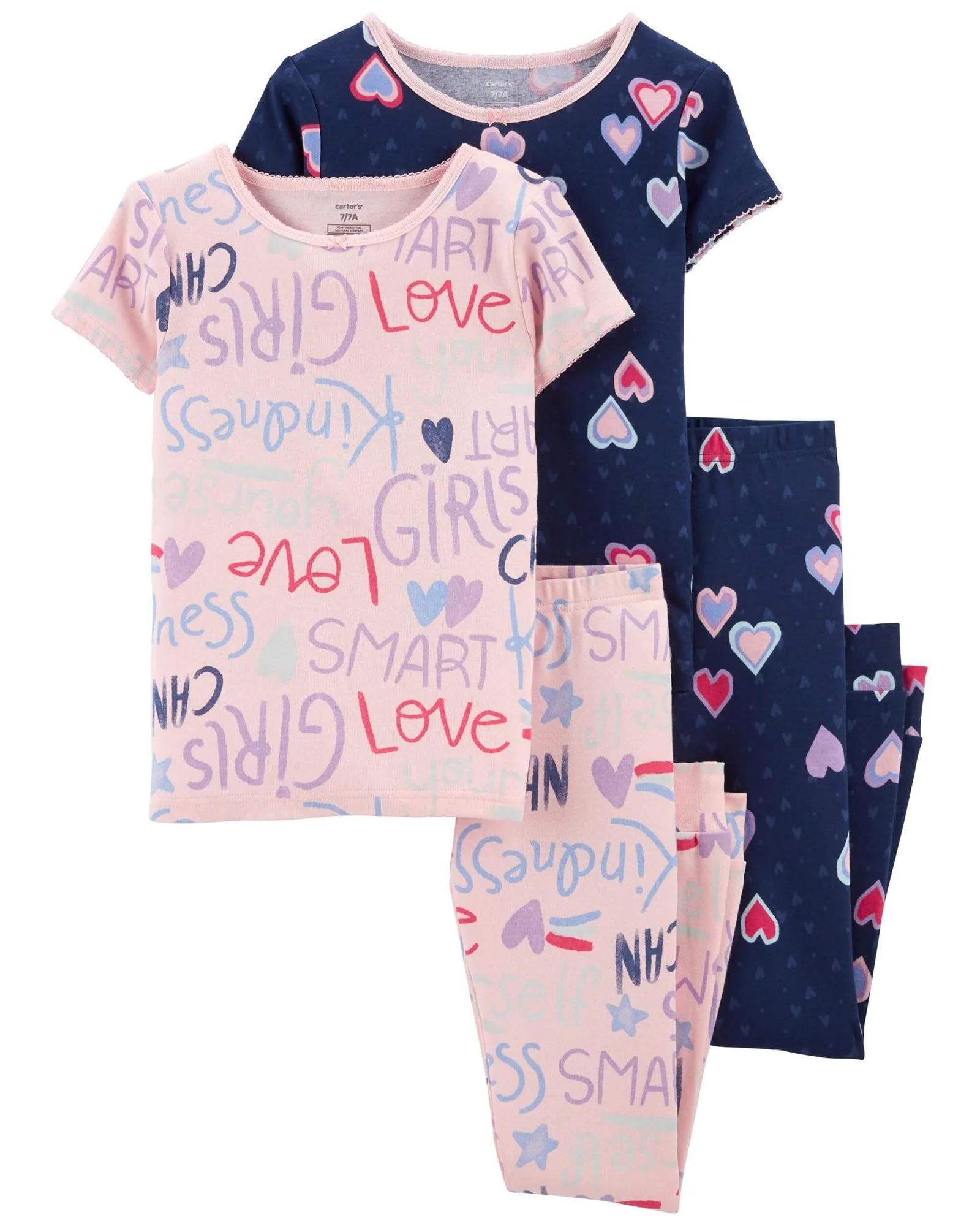 Carter's Set 2 pijamale Inimioare
