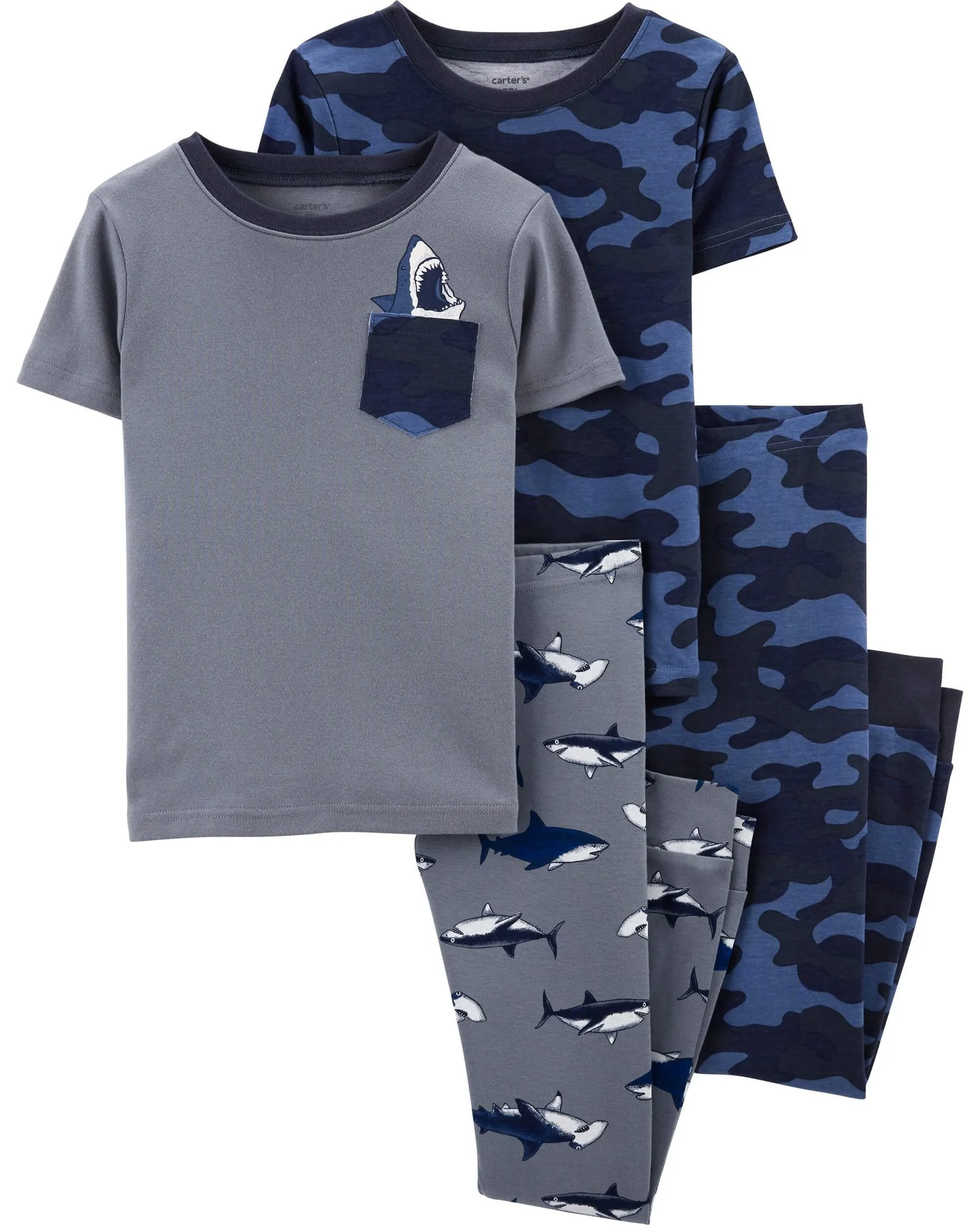 Carter's Set 2 pijamale Rechin foto