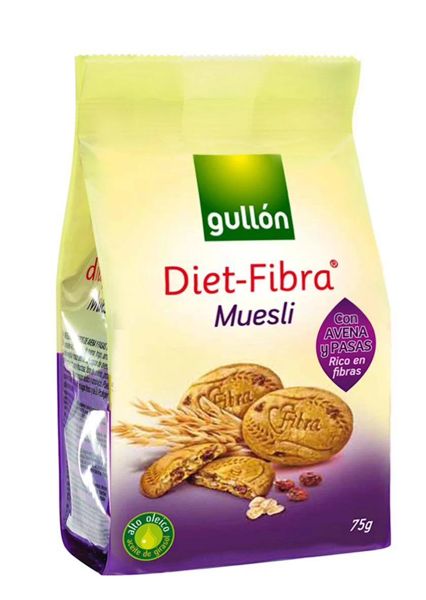 Biscuiti Gullon Diet Fibra Muesli, 75 g