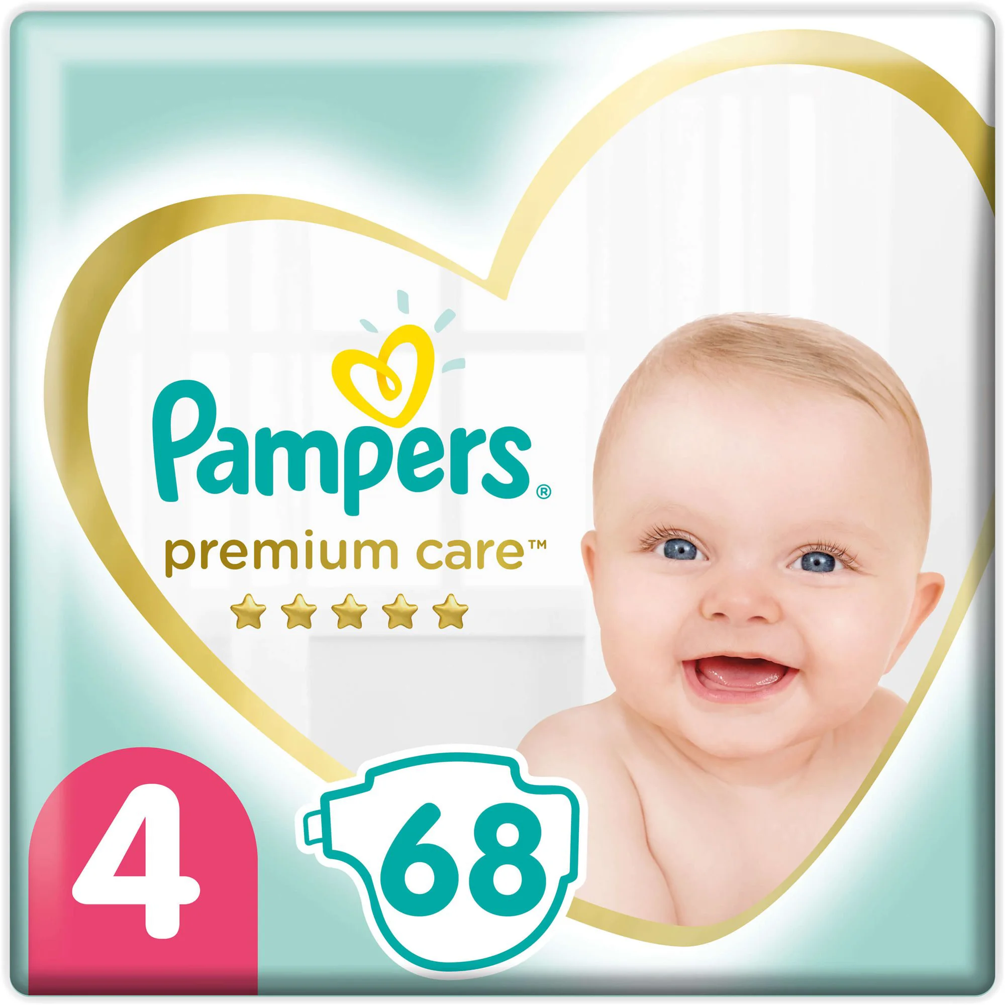 Подгузники Pampers Premium Care 4 (9-14 кг), 68 шт. foto