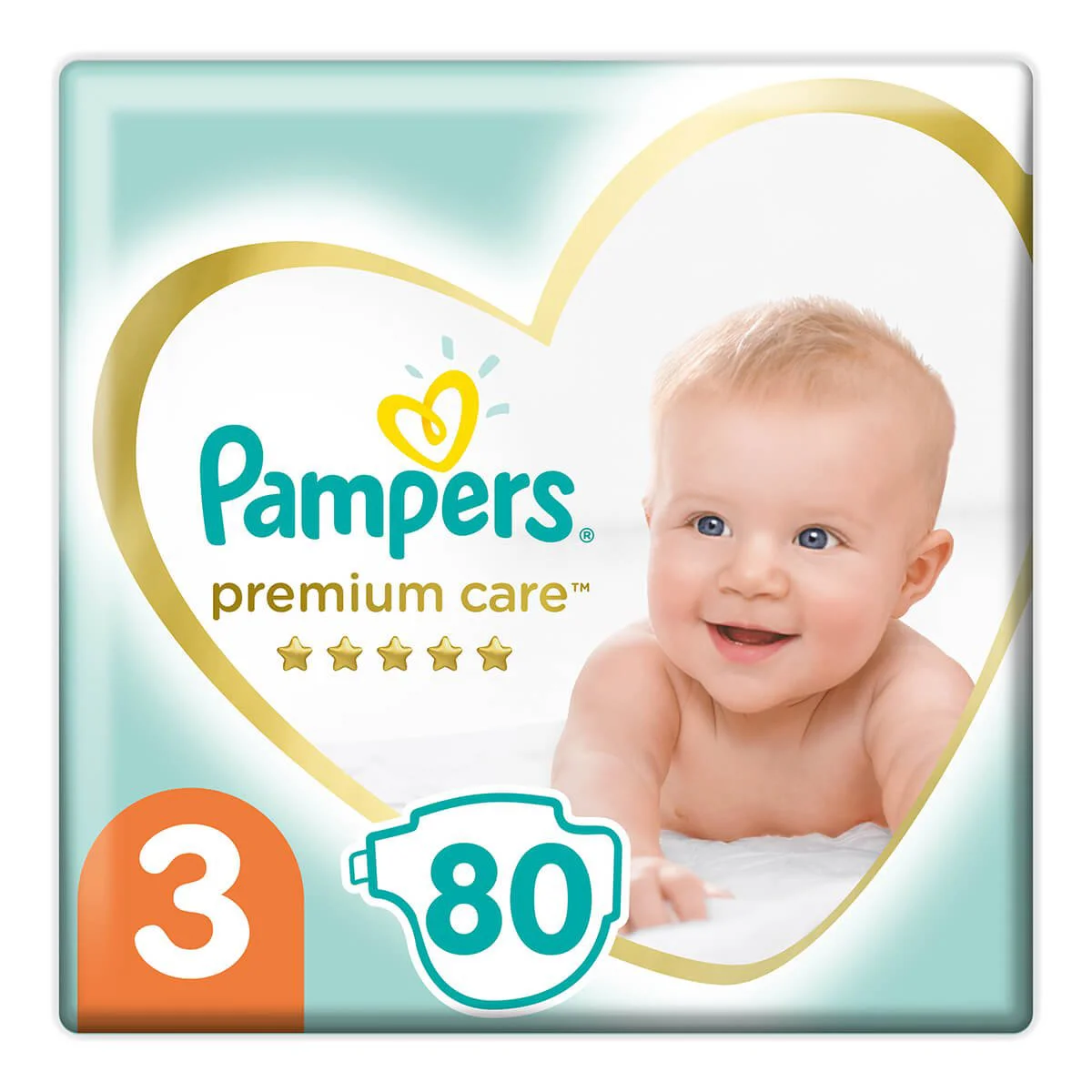 Scutece Pampers Premium Care 3 (6-10 kg), 80 buc. foto